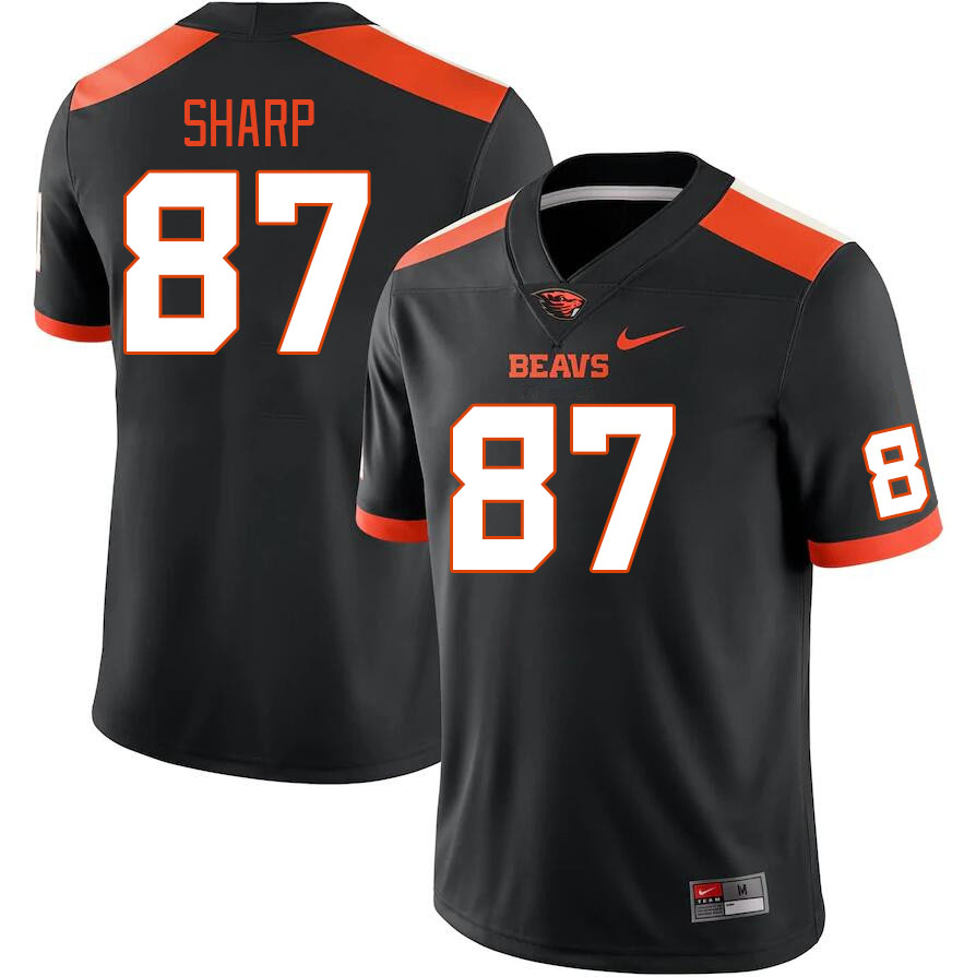 Men #87 Riley Sharp Oregon State Beavers College Football Jerseys Stitched Sale-Black